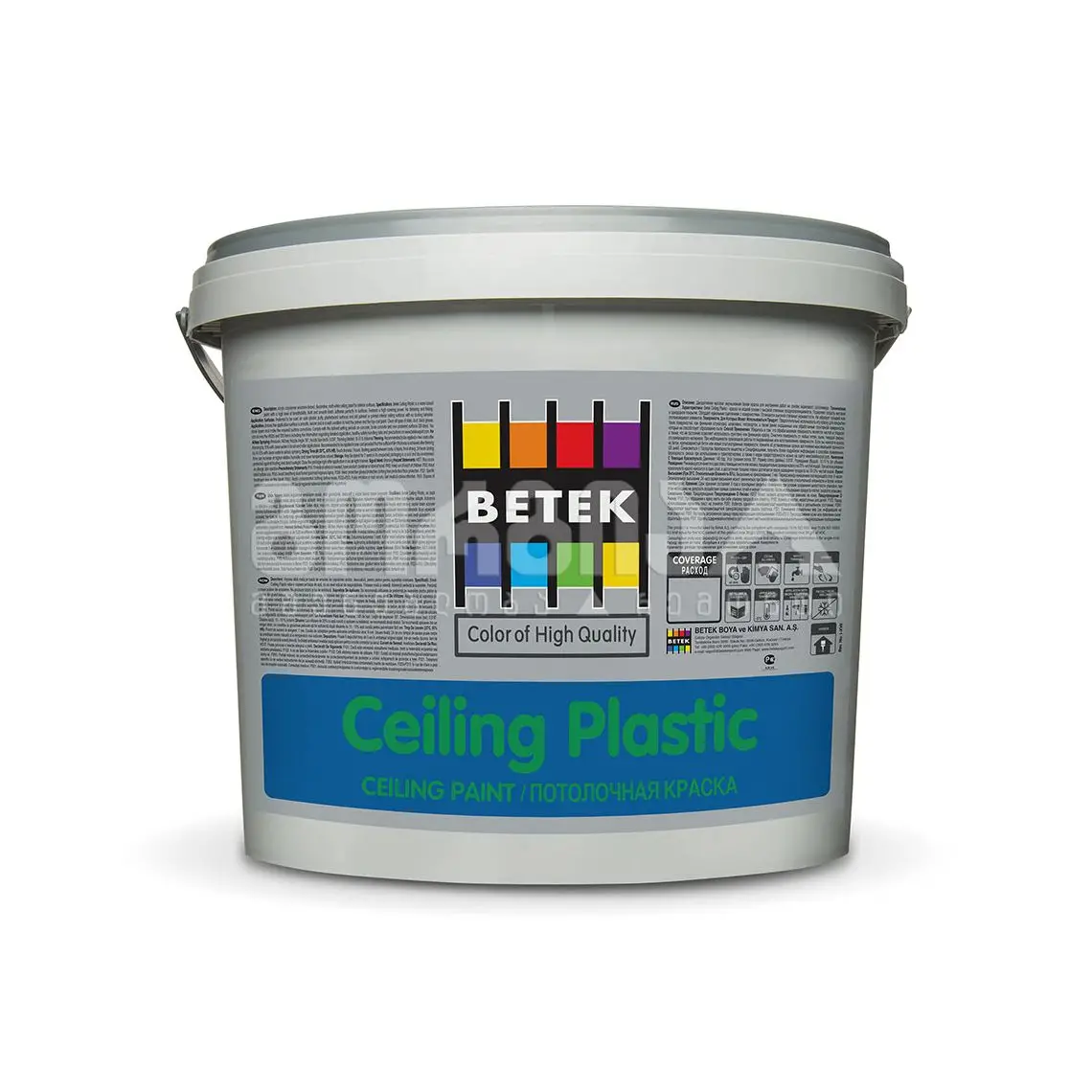 ჭერის წყალემულსია "Betek Ceiling Plastik" 3.5კგ — ინტერიერის საღებავი